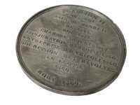 Alternative view of Vintage French Louis VII ROI Tin Collectors Medal Medallion Coin Decorative Ornament c1970-80's