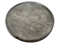Alternative view of Vintage French King Charles X Tin Collectors Medal Medallion Coin Decorative Ornament c1970-80's