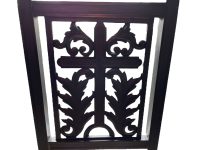 Alternative view of Antique French Black Wooden Wood Prayer Kneeling Stool Chair Nursing Childs Seating Kneel Pray Re-Upholstered c1910-20's