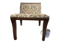 Alternative view of Vintage French Wooden Upholstered Fabric Larger Foot Footstool Rest Design Tabouret c1940-50's