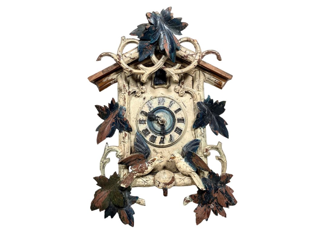 Antique French Cuckoo Clock Chain Driven Wall Clock For Repair Refurbishment Spares circa 1910-1920’s