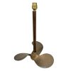 Vintage French Bedside Table Copper Metal Electric Lamp Engine Ship Propeller Light circa 1940-50's