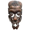Vintage African Wall Decor Wooden Bust Mask Wall Decor Carved Statue Carving Sculpture Wood Tribal Art c1970-80's