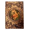 Vintage Italian Madonna Ella Seggiola Raphael Print Reproduction Florentine Style Gold Resin Small Wall Hanging Display c1970's