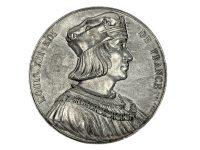 Vintage French Louis VII ROI Tin Collectors Medal Medallion Coin Decorative Ornament c1970-80's