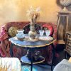 Vintage German Coaster Doilie Flower Decorated Ornate Table Dressing Viscose Tapestry Brocade Coasters Doilies c1970's