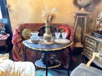 Vintage German Coaster Doilie Flower Decorated Ornate Table Dressing Viscose Tapestry Brocade Coasters Doilies c1970's