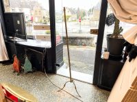 Alternative view of Vintage Brass Lamp Stand French Floor Standing Tall Electric Lamp Metal Period Lighting Prop Display Spares Repairs PROJECT c1950-60's