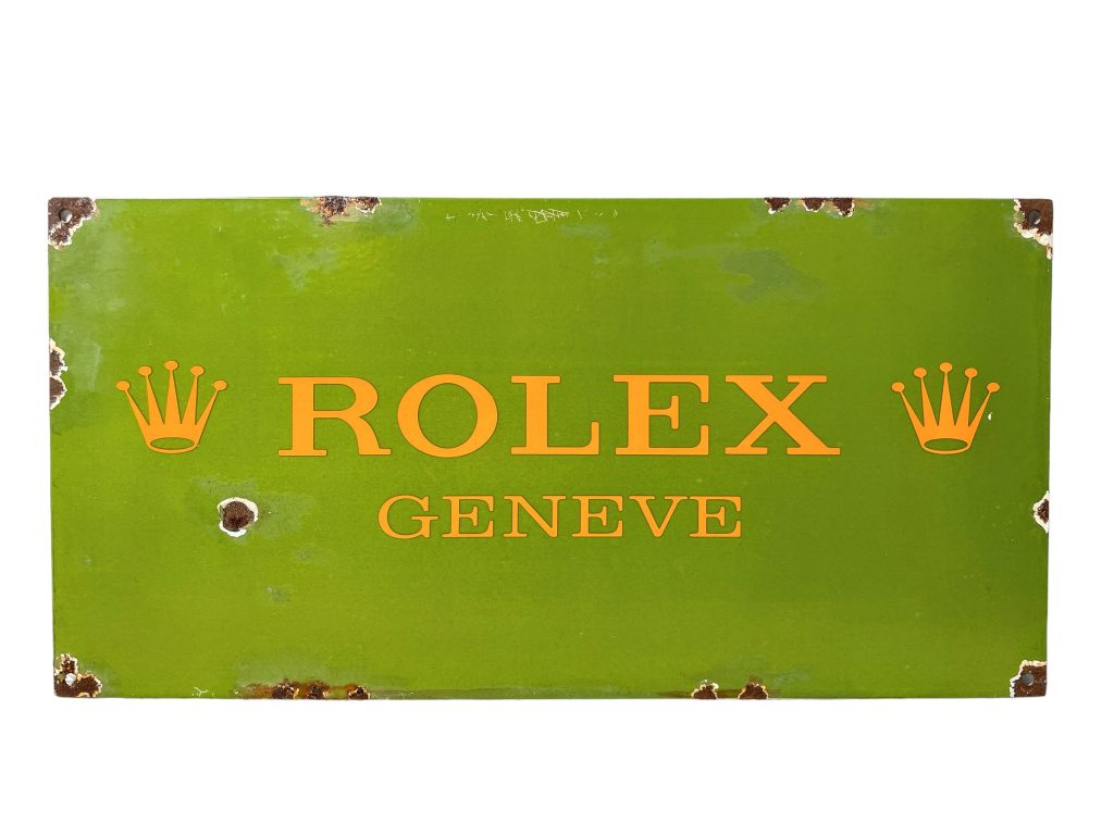 Vintage Rolex Geneve Dealer Shop Metal External Advertising Sign