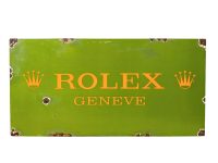 Vintage Rolex Geneve Dealer Shop Metal External Advertising Sign