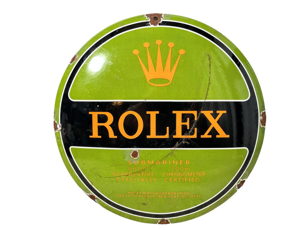 Vintage Rolex Submariner Dealer Shop Metal External Advertising Sign