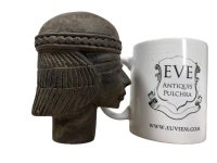 Alternative view of Vintage French Egyptian Pharaoh Senufo Reproduction Of Ancient Egyptian Figurine Small Ornament Display Decor Plaster c1970's