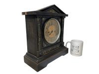 Alternative view of Antique French Wooden Mantlepiece Clock Timepiece For Spares Repairs circa 1900's