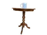 Alternative view of Vintage Table French Wooden Inlaid Side Coffee Small Stand Display Plinth Ornate Decoration c1970-80's