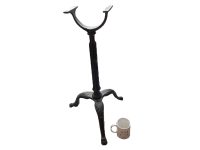 Alternative view of Vintage French Heavy Small Bistro Style Side Table Leg Stand Cast Iron Stand Plinth Add Your Own Top Lion Claw circa 1950-60's