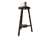 Alternative view of Stool Plant Stand Vintage French Wooden Wood Chair Seat Kitchen Side Table Kitchen Flower Pot Plinth Display Tabouret circa 1970's