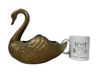 Alternative view of Vintage French Brass Metal Swan Bowl Dish Ornament Figurine Sculpture Statue Cast Metal circa 1950-60's