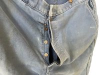 Alternative view of Vintage French Work Pants Trousers Bottoms Mended Clothes Blue French Size L 1980's