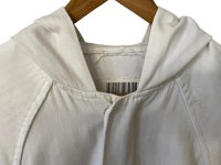Alternative view of Vintage French Butcher Food Processing Hooded Coat White Uniform Outfit Coat Work Clothes Long Top French Size XXL 1990's