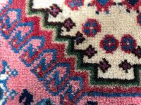 Alternative view of Small Rug Square Tiny Vintage Moroccan Rug Carpet Covering Trivet Decor Display Prop Wool circa 1970-80's