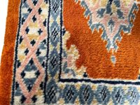 Alternative view of Small Rug Square Tiny Vintage Moroccan Rug Carpet Covering Trivet Decor Display Prop Wool circa 1970-80's