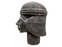 Vintage French Egyptian Pharaoh Senufo Reproduction Of Ancient Egyptian Figurine Small Ornament Display Decor Plaster c1970's