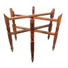 Vintage Moroccan Arabian Ornate Wooden Folding Table Tray Legs Support Stand Plinth Dark Wood circa 1980-90's