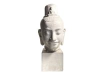 Vintage Cambodian Large Buddha Plaster Meditating Yogi Yoga Praying Asian Art Sculpture c1990's