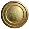 Vintage Moroccan Arabian Large Brass Circular Tray Plate Dish Charger Serving Wall Hanging Table Top Display c1960-70's