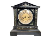 Antique French Wooden Mantlepiece Clock Timepiece For Spares Repairs circa 1900's
