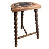 Vintage French wooden stool, plinth or plant stand.
