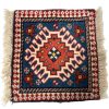 Small Rug Square Tiny Vintage Moroccan Rug Carpet Covering Trivet Decor Display Prop Wool circa 1970-80's