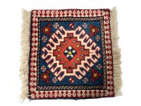 Small Rug Square Tiny Vintage Moroccan Rug Carpet Covering Trivet Decor Display Prop Wool circa 1970-80's