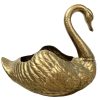 Vintage French Brass Metal Swan Bowl Dish Ornament Figurine Sculpture Statue Cast Metal circa 1950-60's