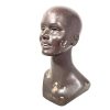 Vintage French Shop Lady Woman Mannequin Head Resin Wood Wig Earrings Hat Hair Make Up Eye Lashes circa 1960-70's