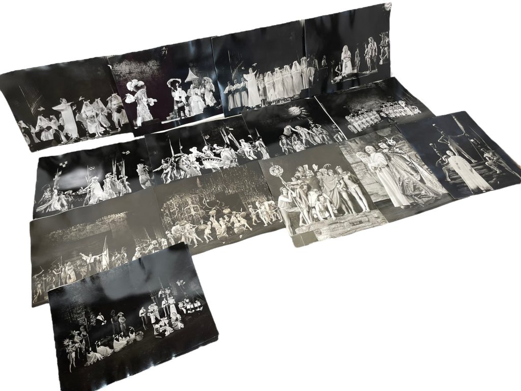 Original Vintage English Theatre Show Photographs x 16 By Tom Hustler Mayfair London Play Musical Souvenir Collectable circa 1960's