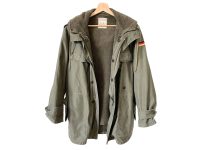 Vintage German Army Hooded Jacket Fully Lined Uniform Khaki German Military Size 3 1990's