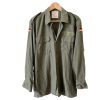 Vintage German Army Shirt Uniform Khaki Cotton Military Soldier Green German Size 4 1990's