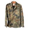 Vintage German Army Jacket Uniform Camuflage Cotton Snap Closure Military Soldier Green German Size 1 1990's
