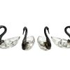 Vintage French Metal Glass France Swan Salt Spice Salter Pinch Pots Small Dinner Tableware Container Storage c1970-80's