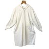 Vintage French Butcher Food Processing Hooded Coat White Uniform Outfit Coat Work Clothes Long Top French Size XXL 1990's
