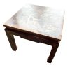 Vintage Asian Chinese Side Table Plinth Stand Decorated Wood Brown Display Rest Plinth Pot Side Small Tabouret c1960-70's