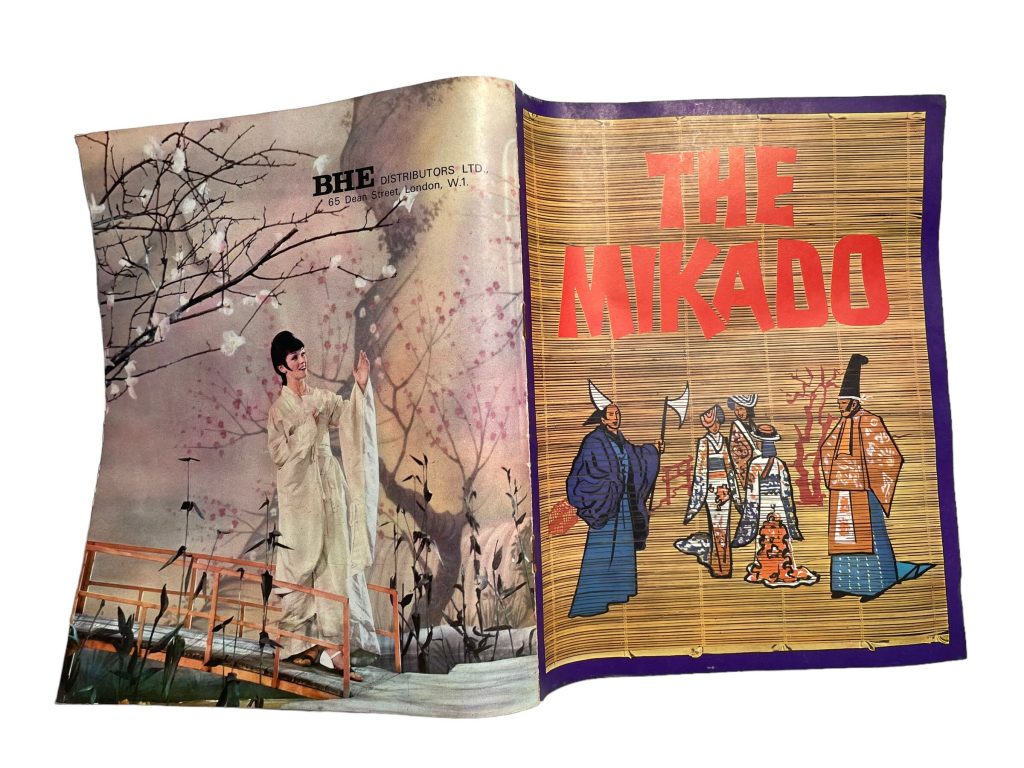 Original Vintage TV Theatre Program Play Musical Souvenir The Mikado D’Oyly Carte Opera Company Collectable Programme c1960’s