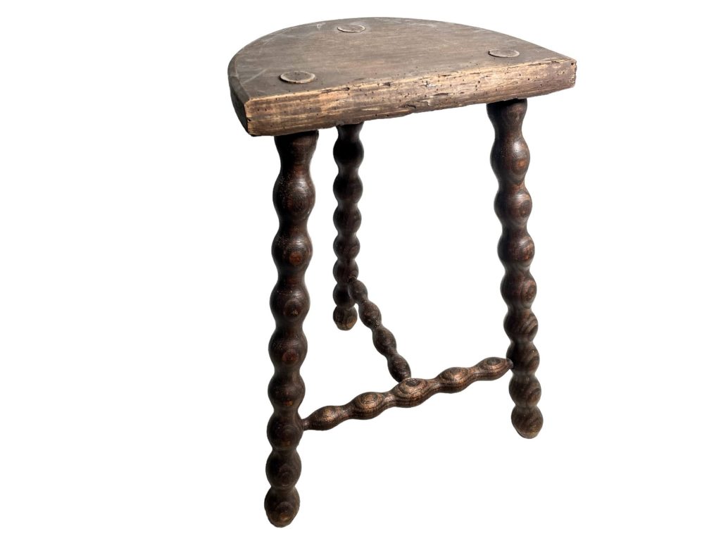 Vintage French wooden stool, plinth or plant stand.