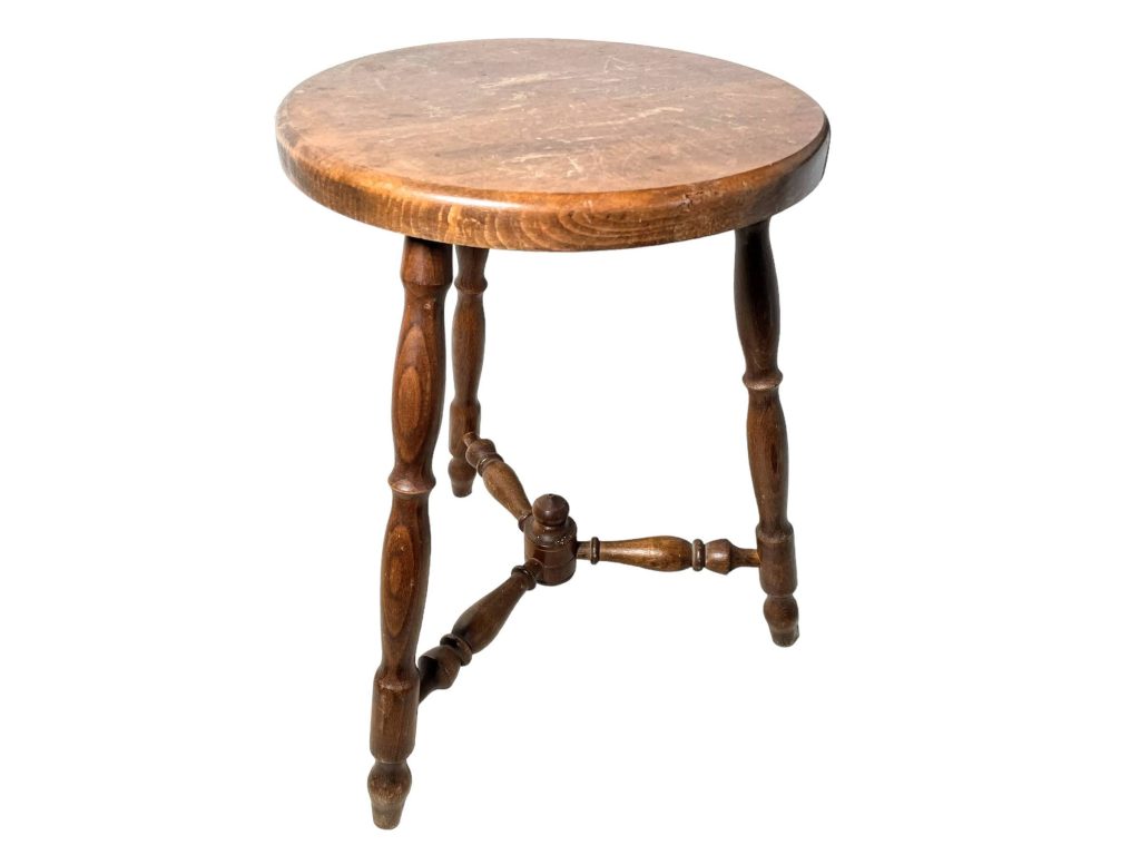 Vintage French wooden stool, plinth or plant stand.