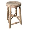 Vintage French wooden stool, plinth or plant stand.