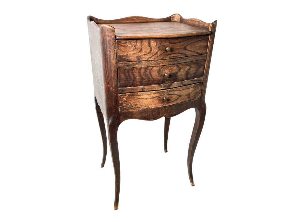 Vintage French wooden bedside cabinet