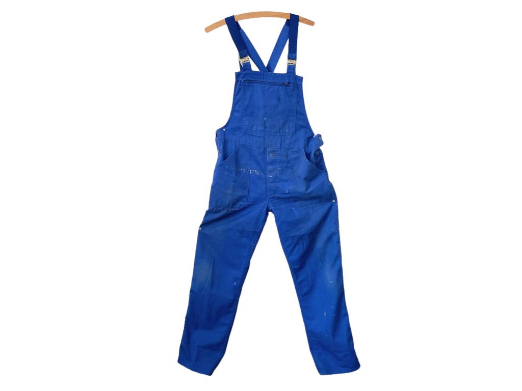 Vintage French Overall Work Clothes Blue Coveralls French Size 44 46 M/L 199′?s