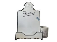 Alternative view of Vintage French Reproduction Cookbook Book Kitchen Holder Bookstand White Black Metal circa 1990-2000