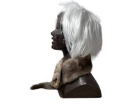 Alternative view of Vintage French Grey Mink Cravat Fur Collar Scarf Wrap Tie Taxidermy circa 1950-60's